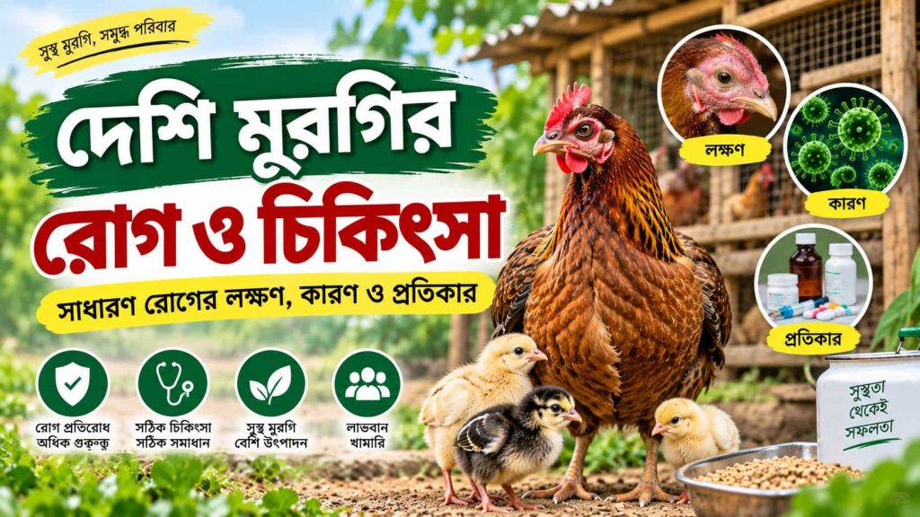দেশি মুরগির সাধারণ রোগ ও চিকিৎসা