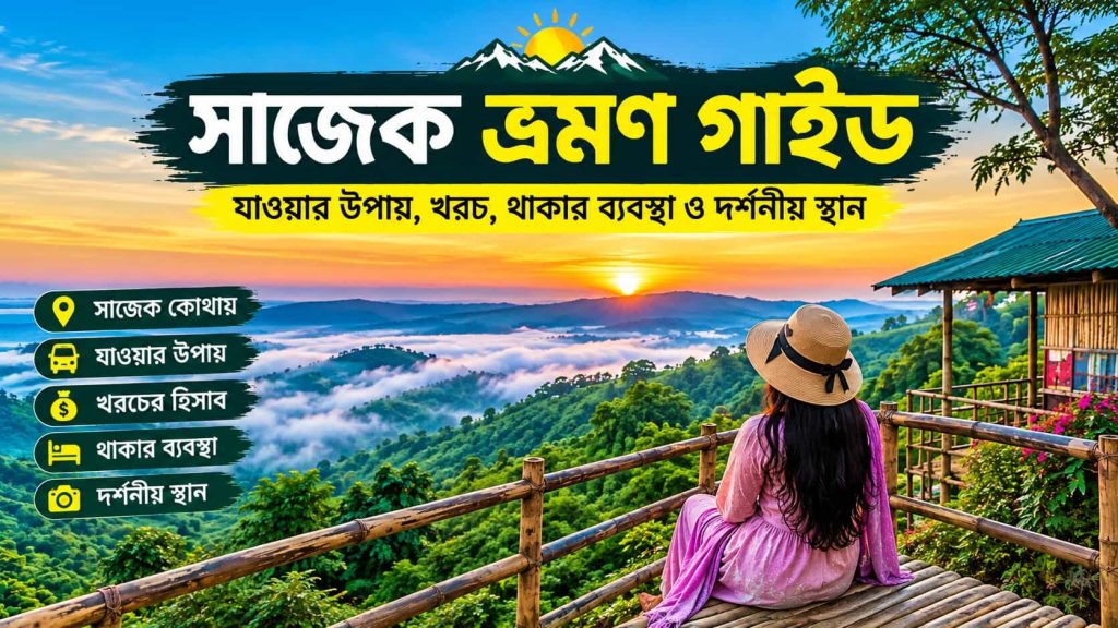 সাজেকের পাহাড় ও মেঘের সুন্দর দৃশ্য