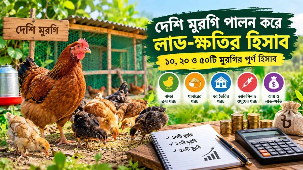 দেশি মুরগি পালন করে লাভ-ক্ষতির হিসাব