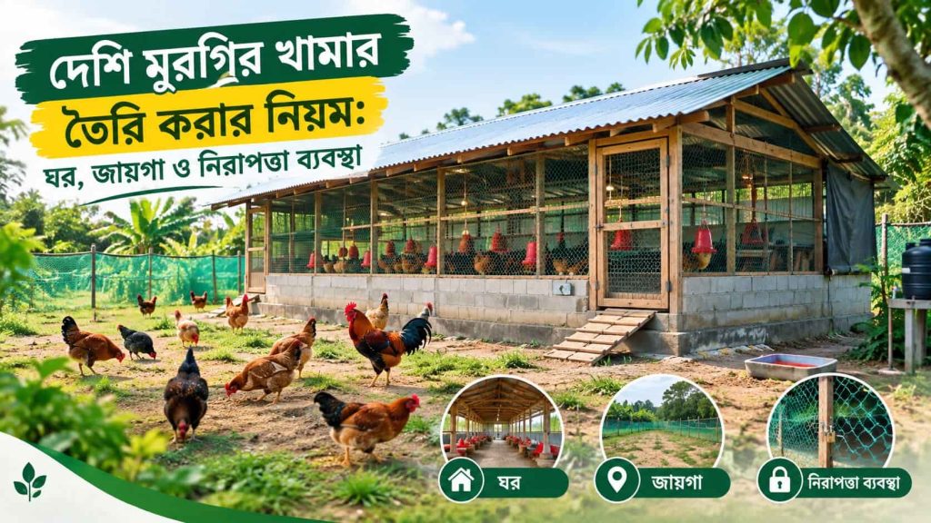দেশি মুরগির খামার তৈরির নিয়ম, ঘর, জায়গা ও নিরাপত্তা ব্যবস্থা