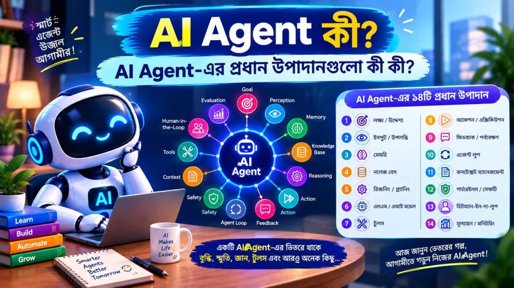 AI Agent কী এবং AI Agent এর প্রধান উপাদানগুলো কী কী?