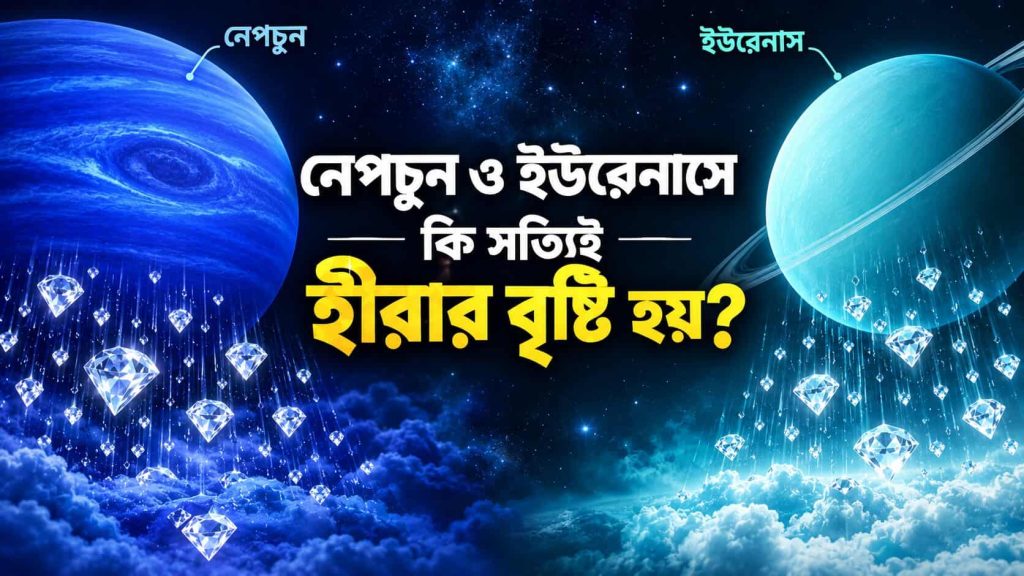নেপচুন ও ইউরেনাসে হীরার বৃষ্টি হওয়ার বৈজ্ঞানিক ধারণার চিত্র